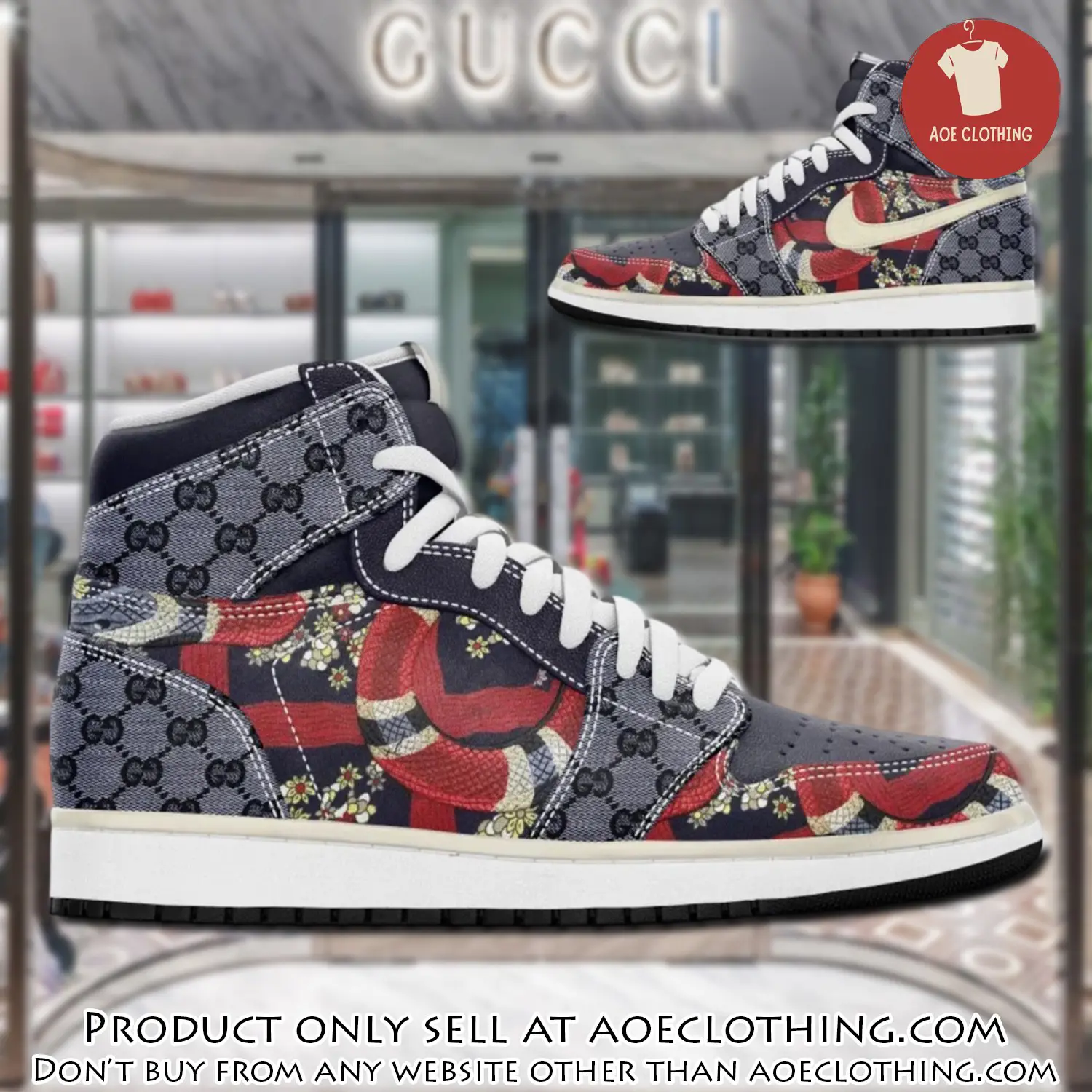 Gucci snake grey mouse luxury brand high air jordan sneaker shoes aoe0425010